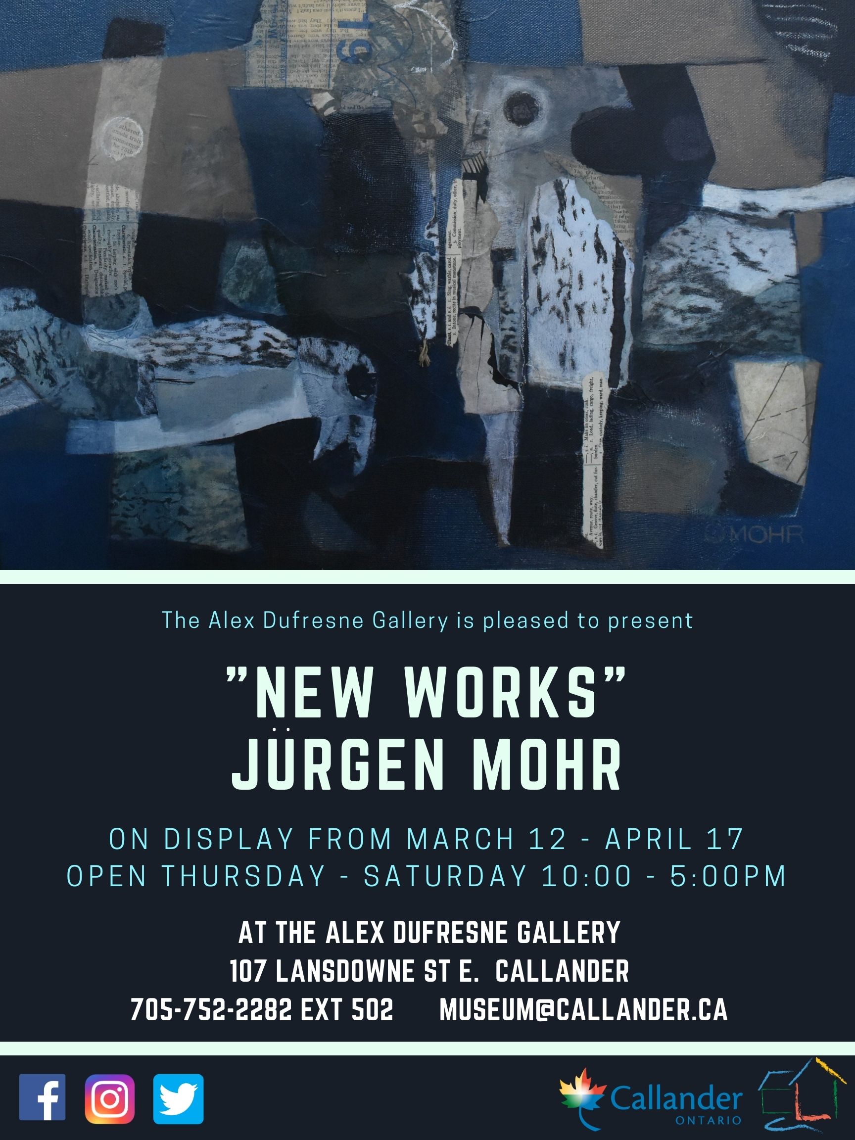 Alex Dufresne Art Gallery Visiting Us Municipality of Callander